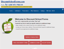 Tablet Screenshot of discountschoolforms.com